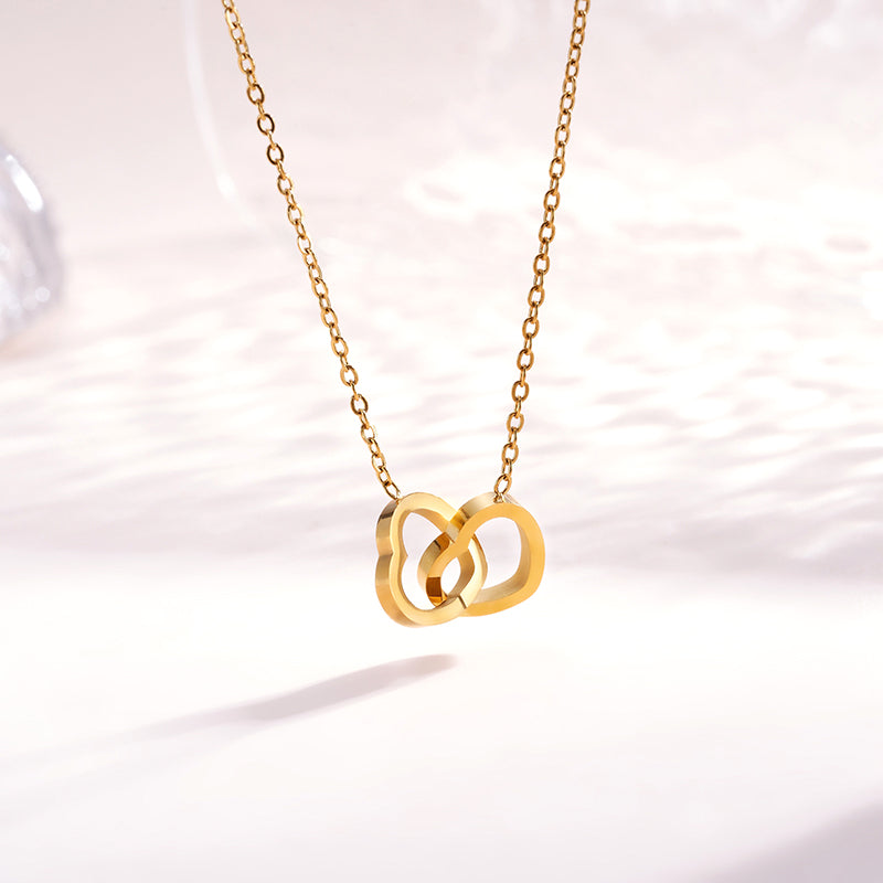 Engraved Name Heart Necklace Lover Necklace for Wife, Mothers, Girlfriend - Wedding Gift