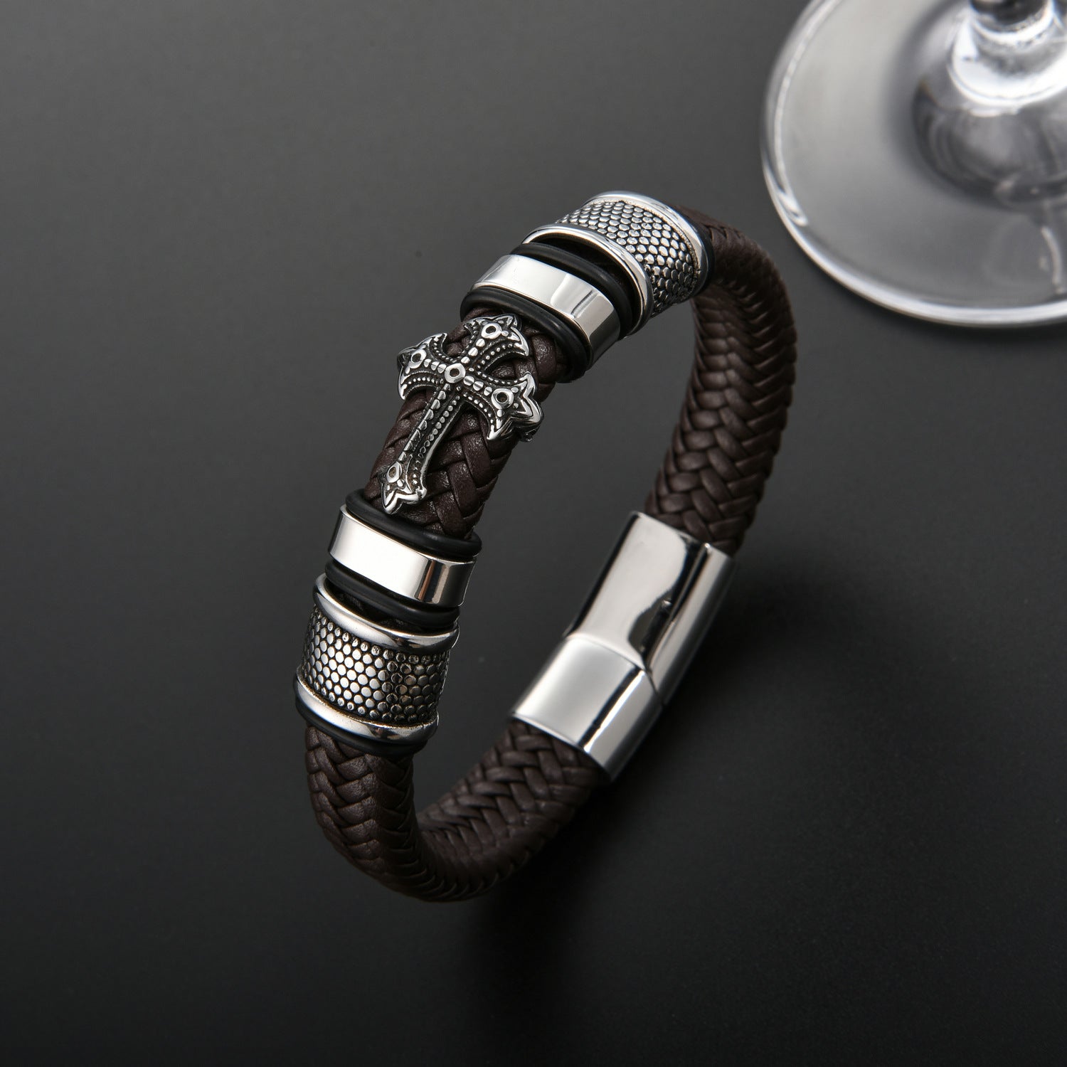 Custom Message Waven Bracelet for Men