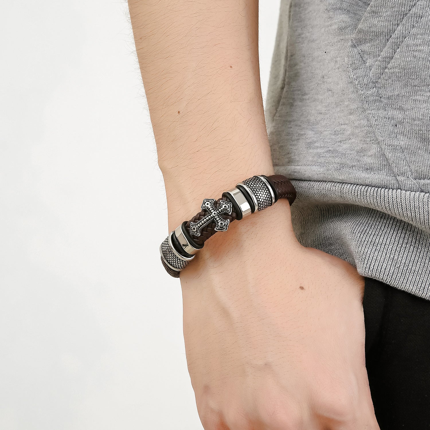 Custom Message Waven Bracelet for Men