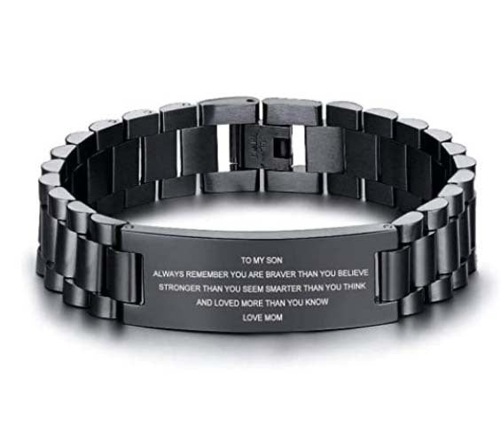 Custom Message Titanium Steel Bracelet for Men
