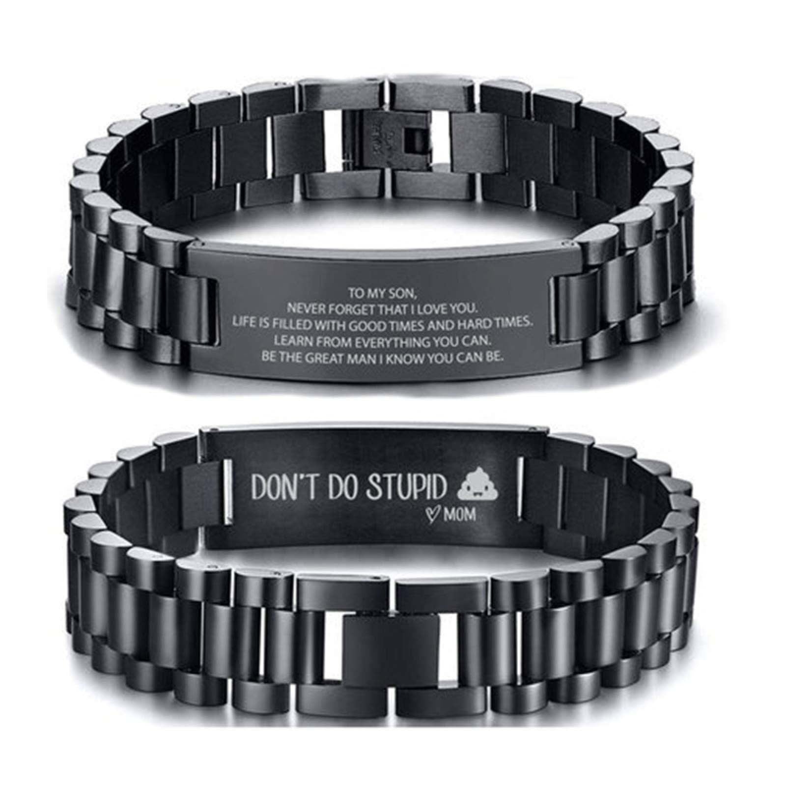 Custom Message Titanium Steel Bracelet for Men