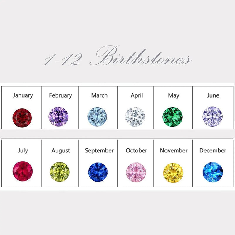 Custom Family Birthstone Cross Necklace