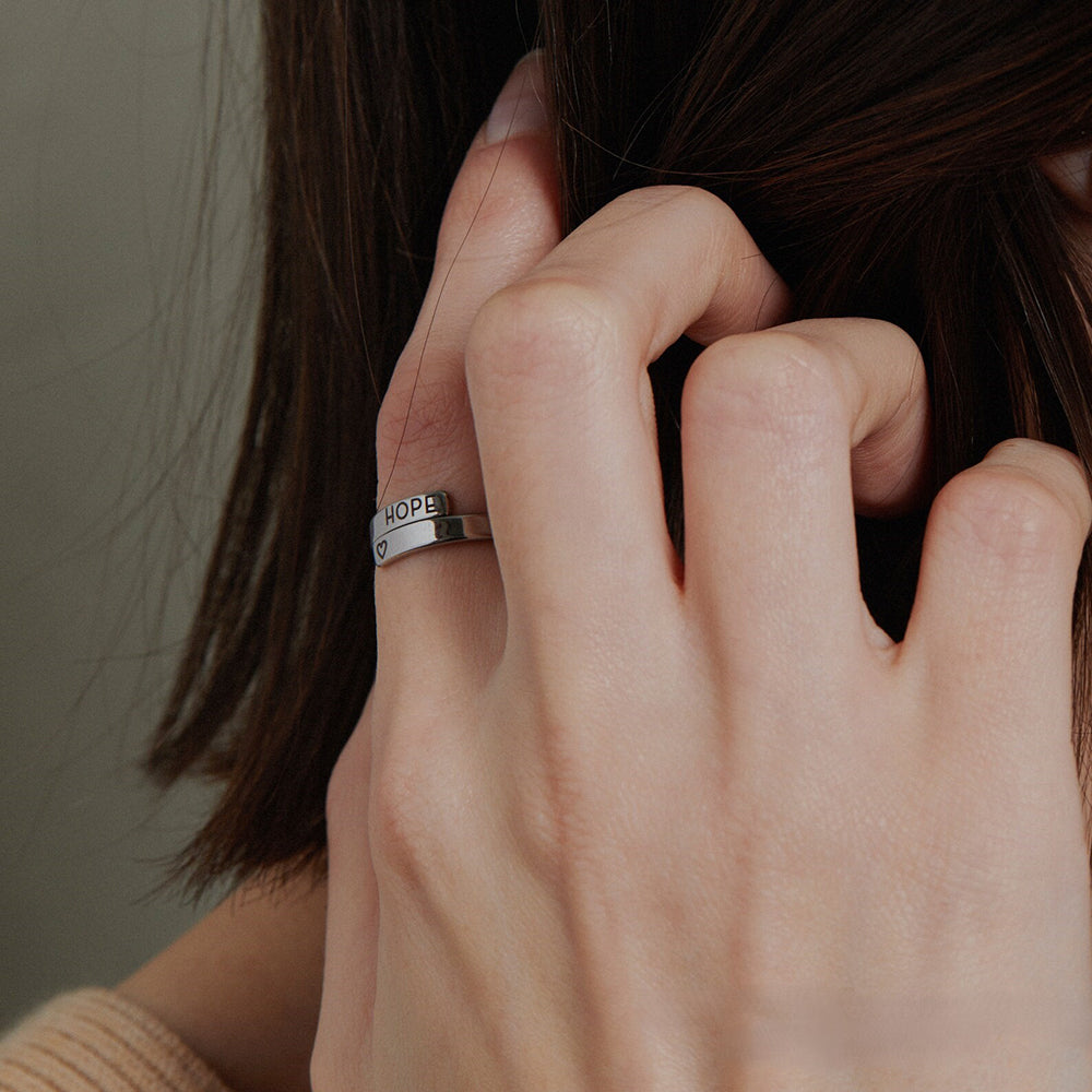 Personalized Adjustable Engraved Name Ring