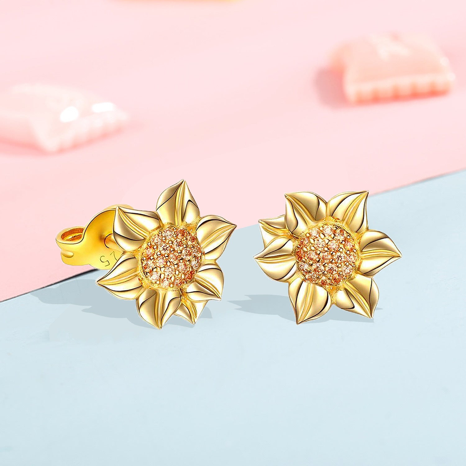 Sunflower Stud Earring (Non-personalized)