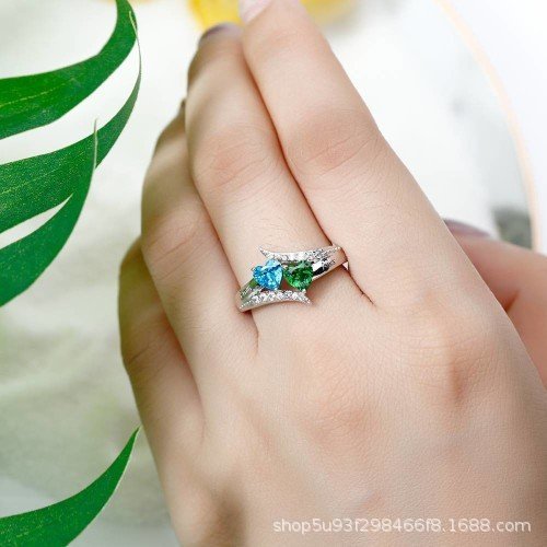 Custom Name Birthstone Rings