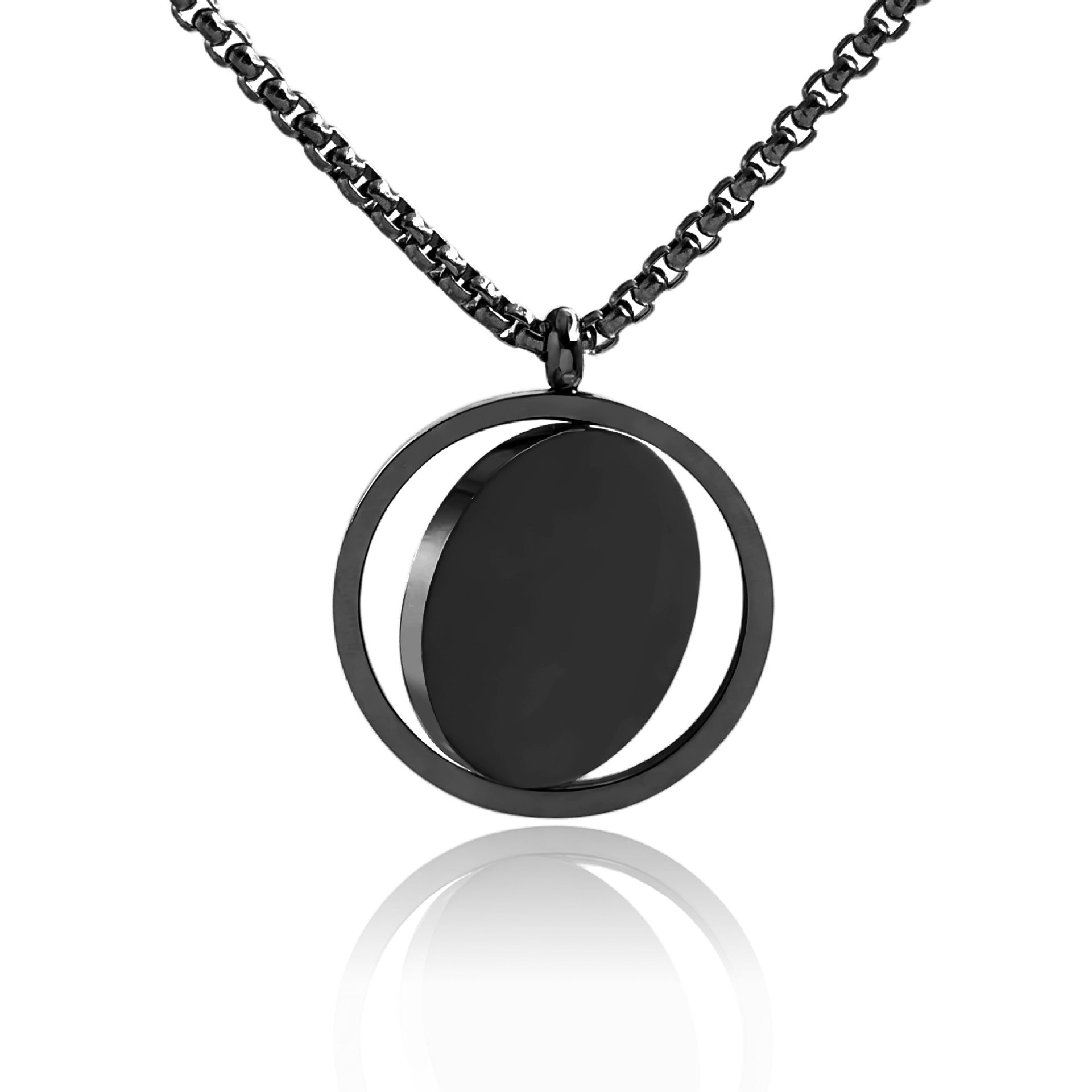Personalized Name Custom Picture Round Pendant Necklace