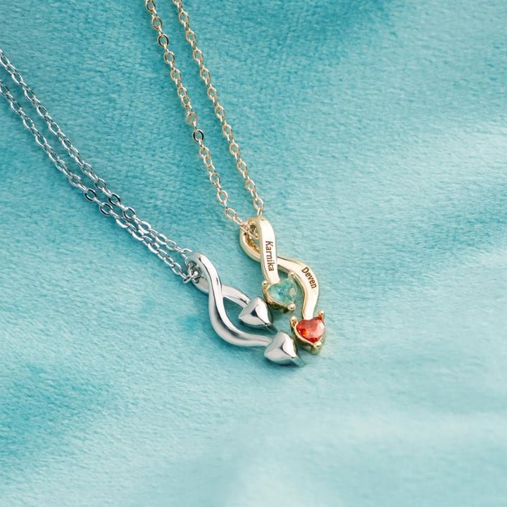 Personalized Name Birthstone Necklace