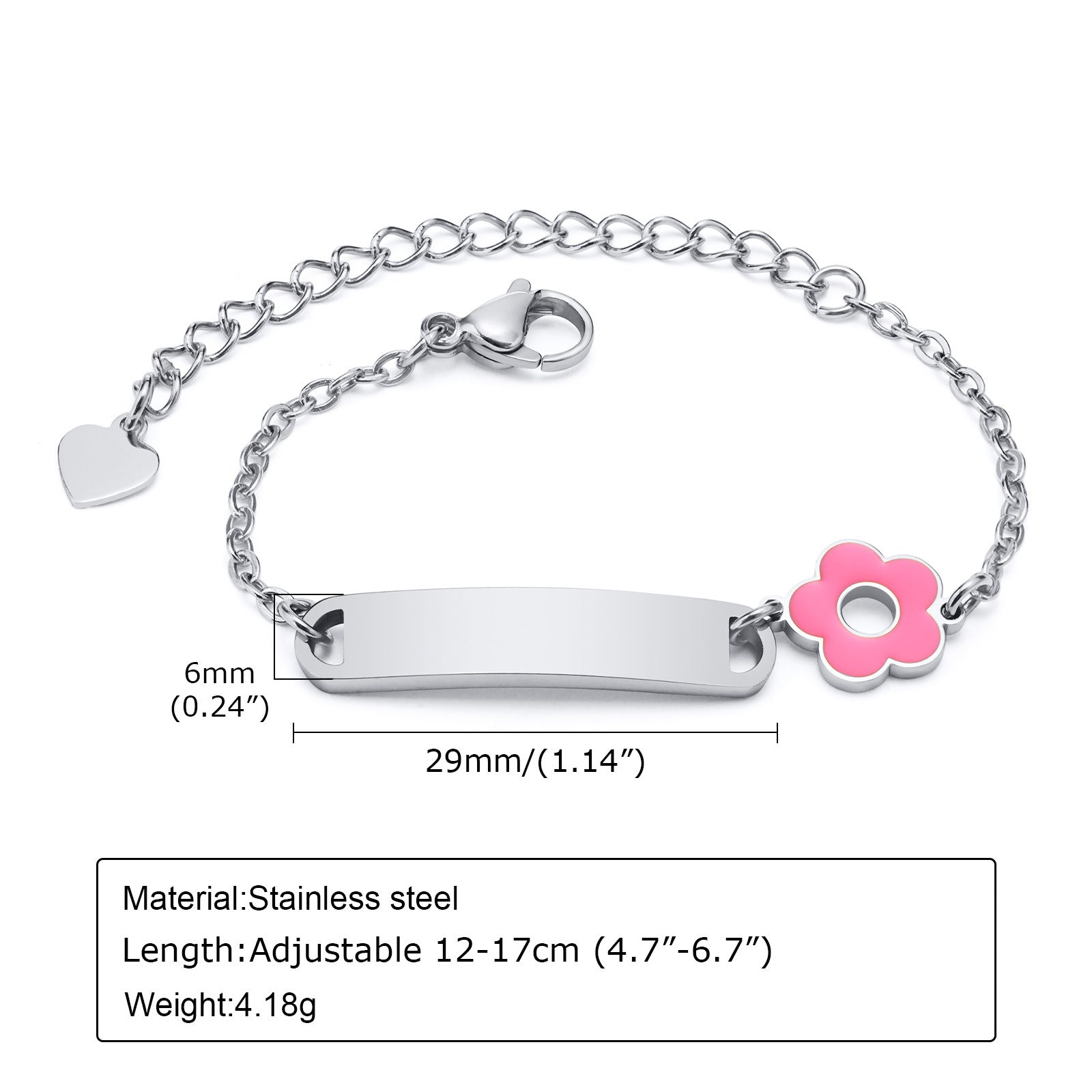 Custom Name Kids Girls Bracelet