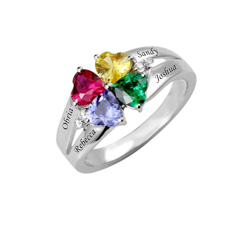 Personalized Name Crystal Rings