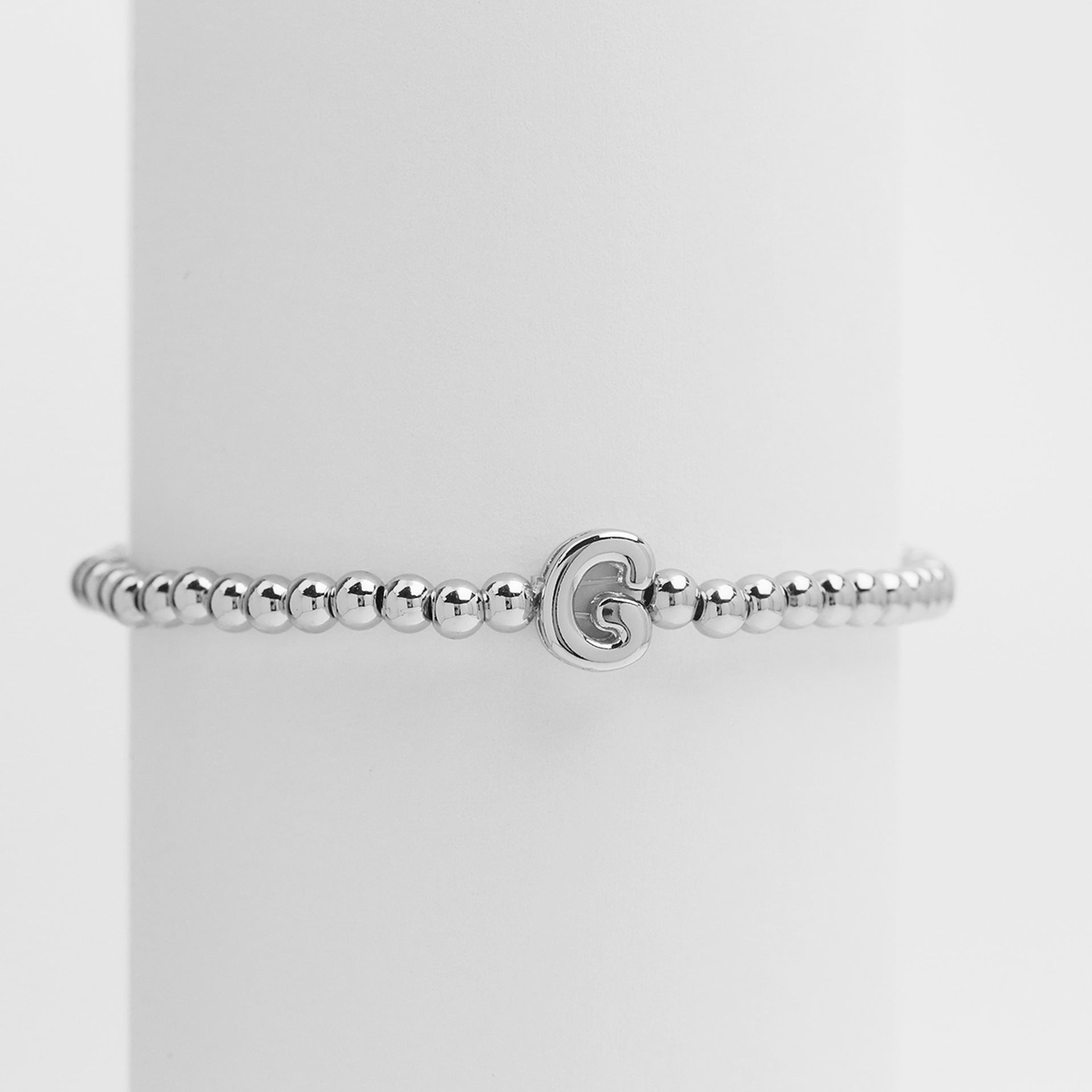 Custom 18K Plated Beads Letter Bracelet