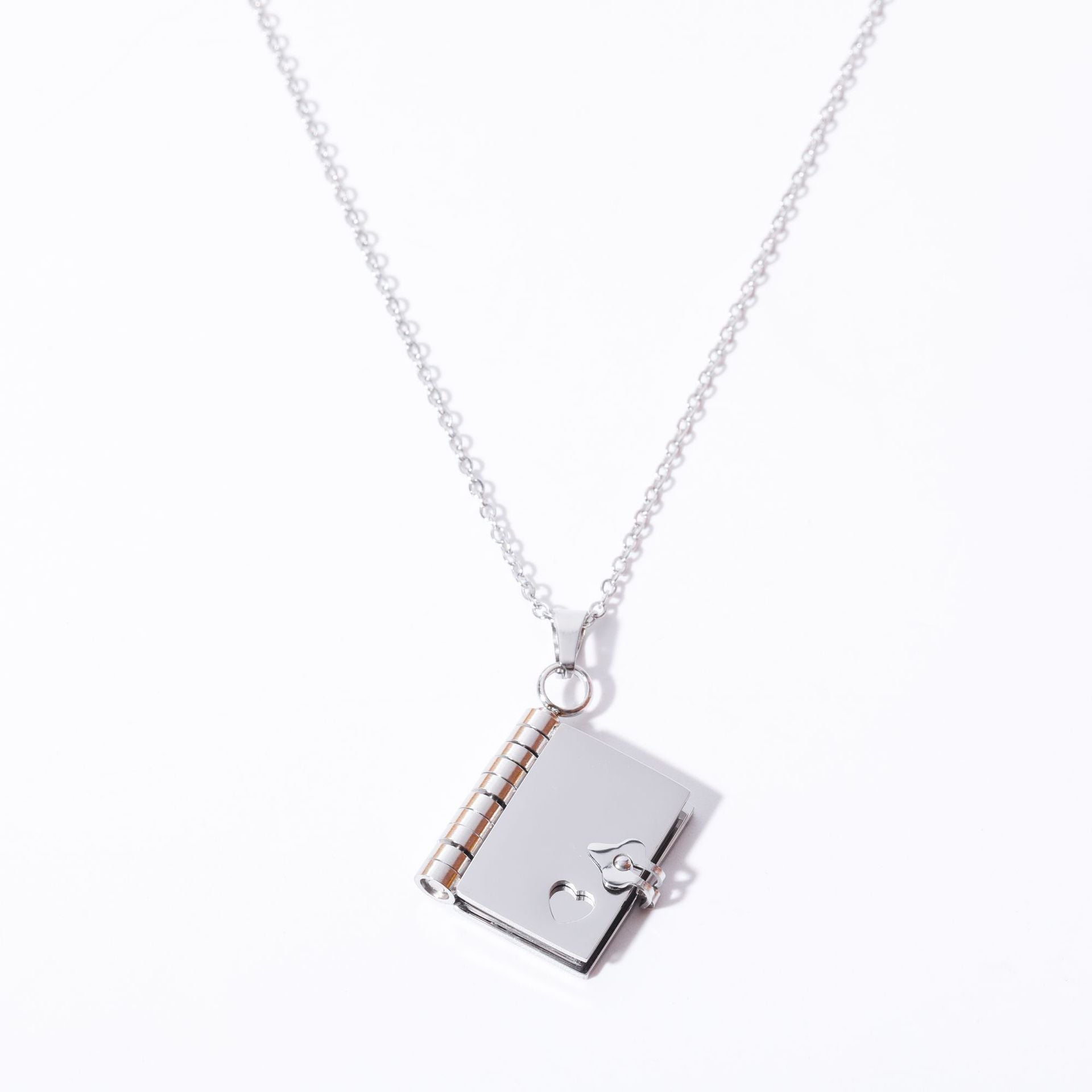 18K Plated Personalized Message Book Pendant Necklace
