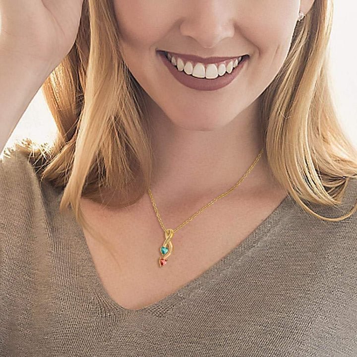Personalized Name Birthstone Necklace