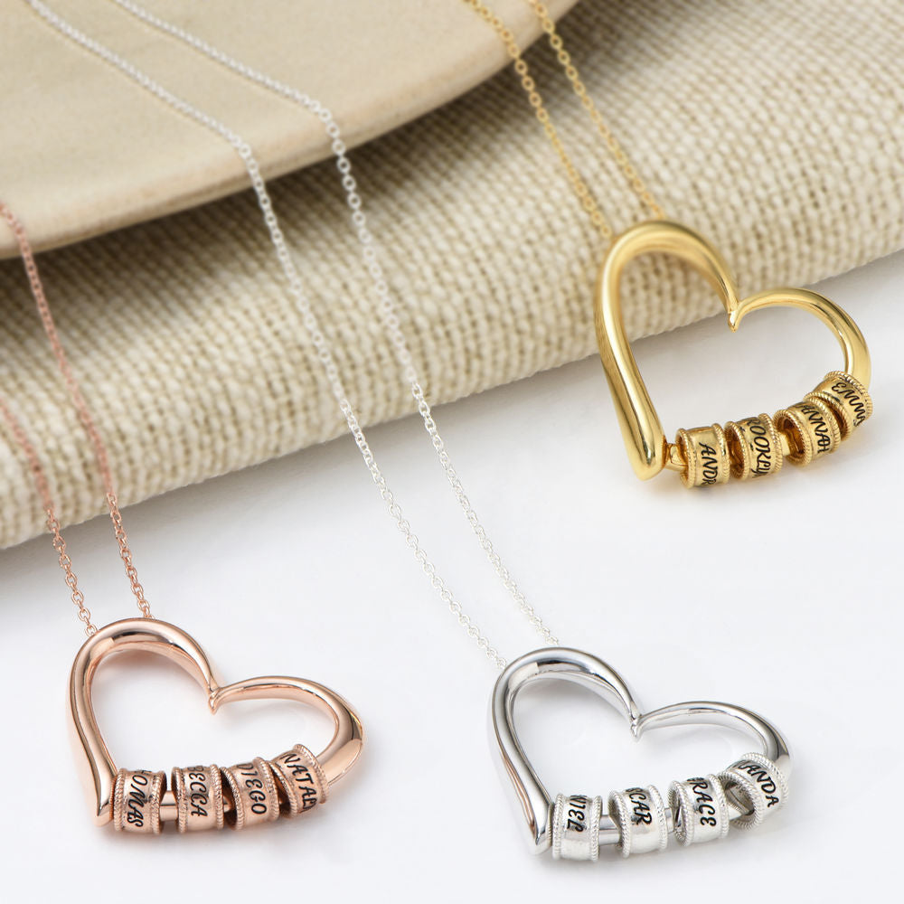 Personalized Family Name Beads Pendant Necklace