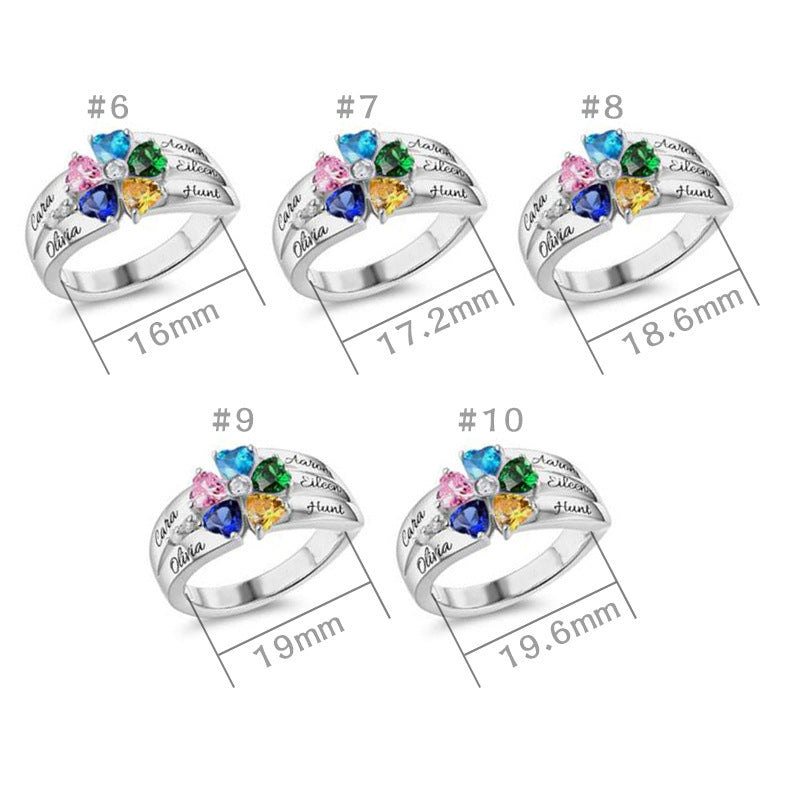 Personalized Name Crystal Rings