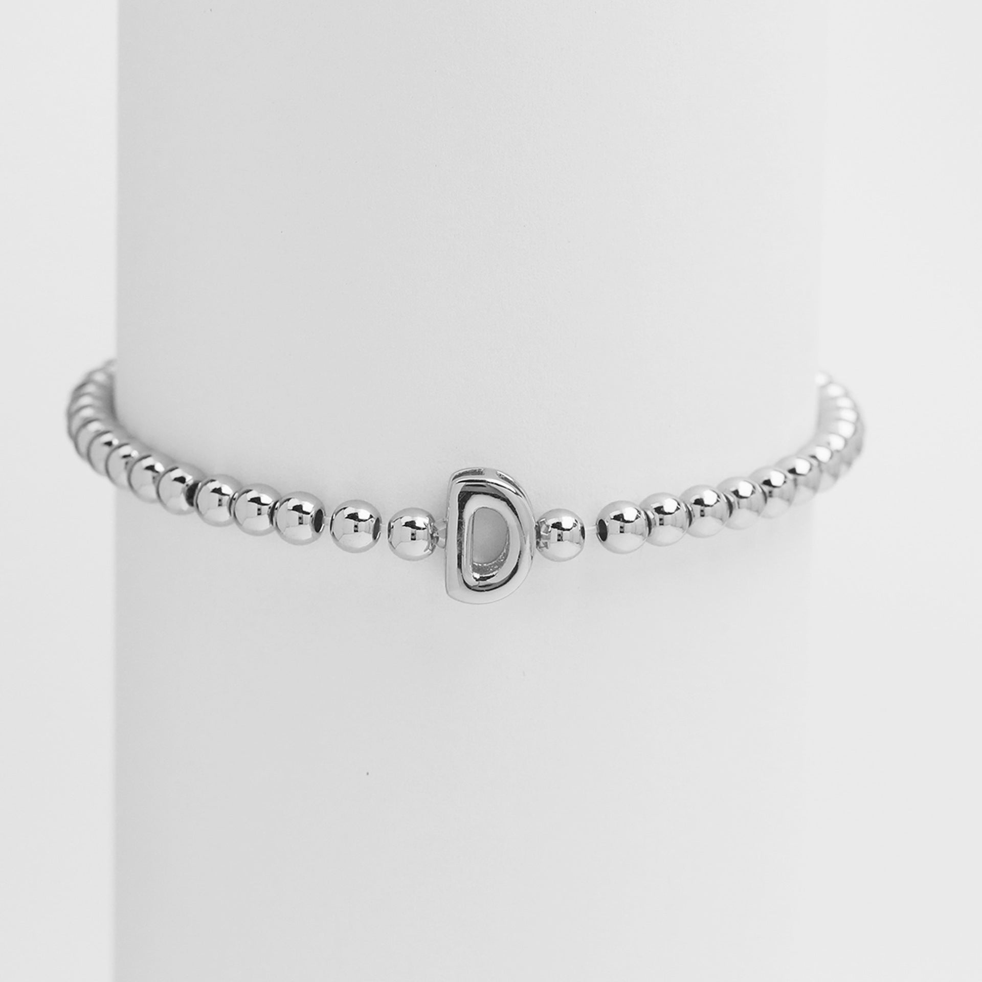 Custom 18K Plated Beads Letter Bracelet