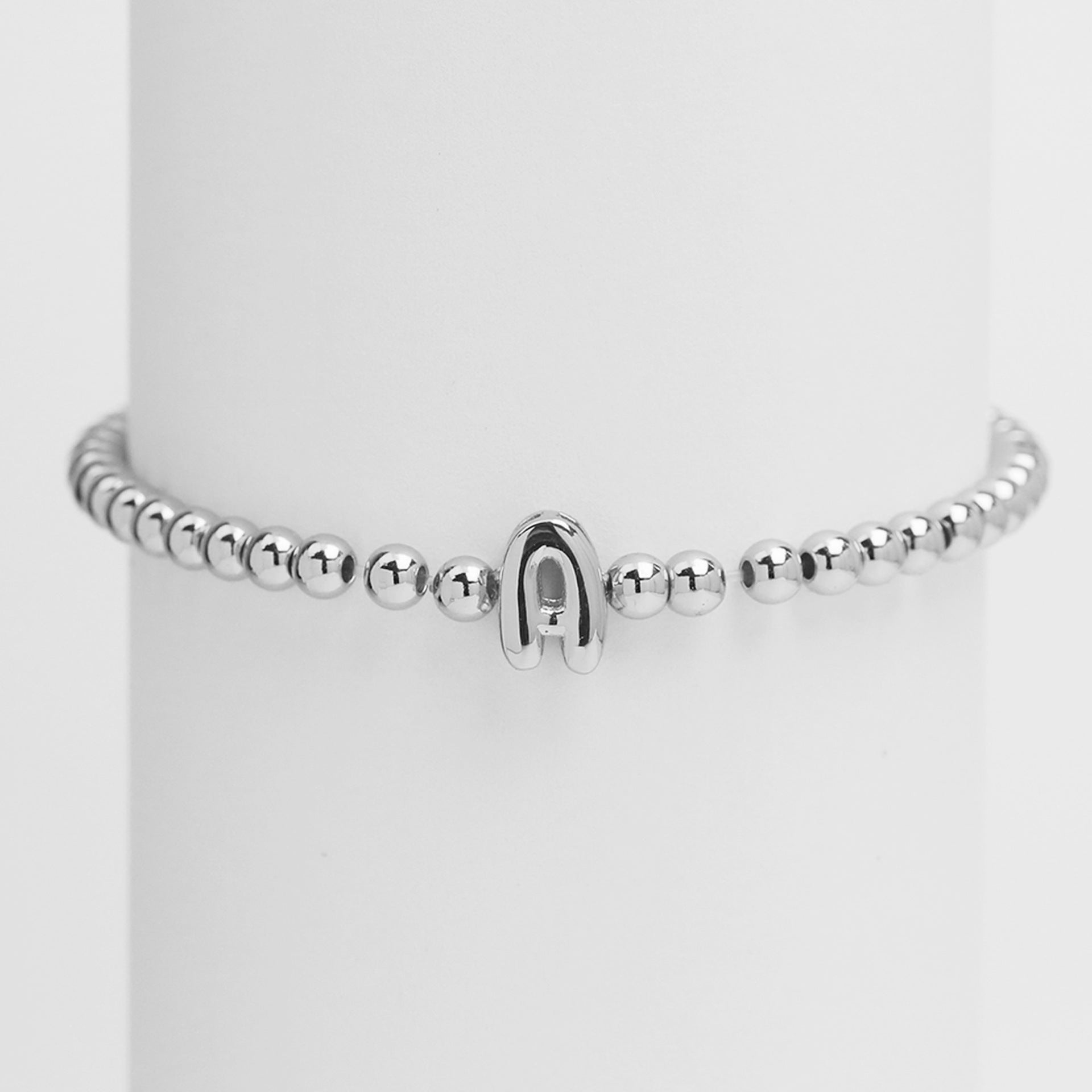 Custom 18K Plated Beads Letter Bracelet