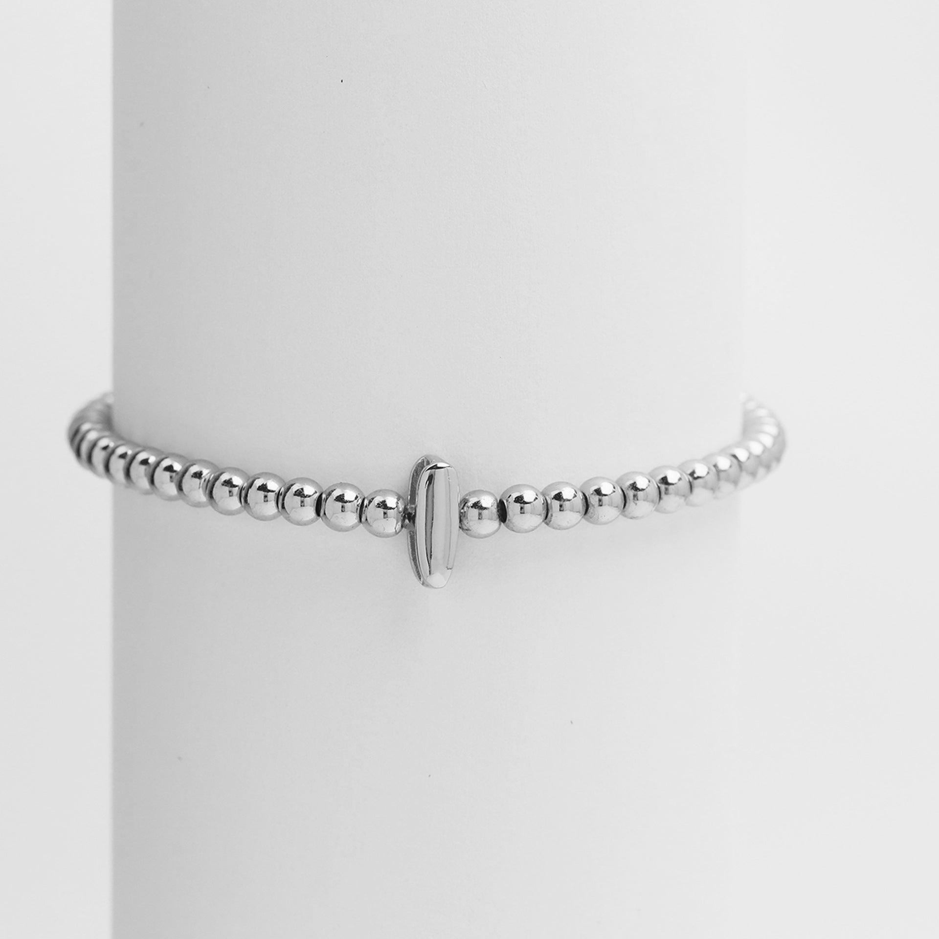 Custom 18K Plated Beads Letter Bracelet