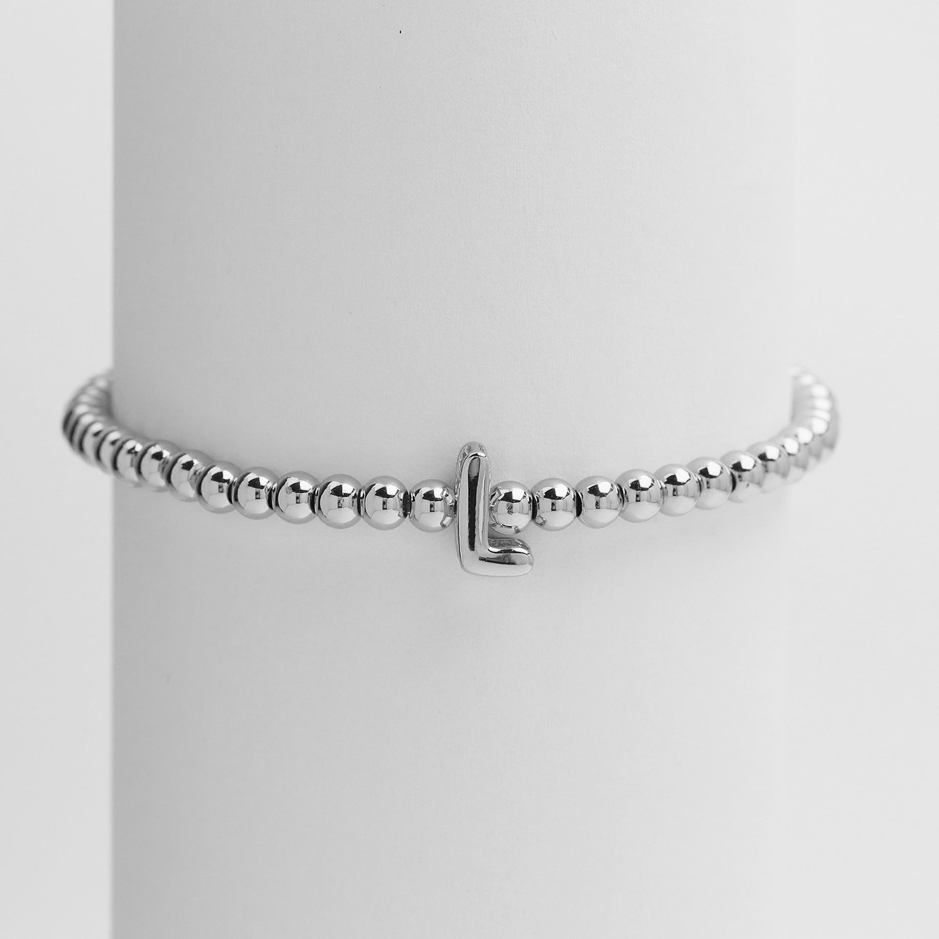 Custom 18K Plated Beads Letter Bracelet