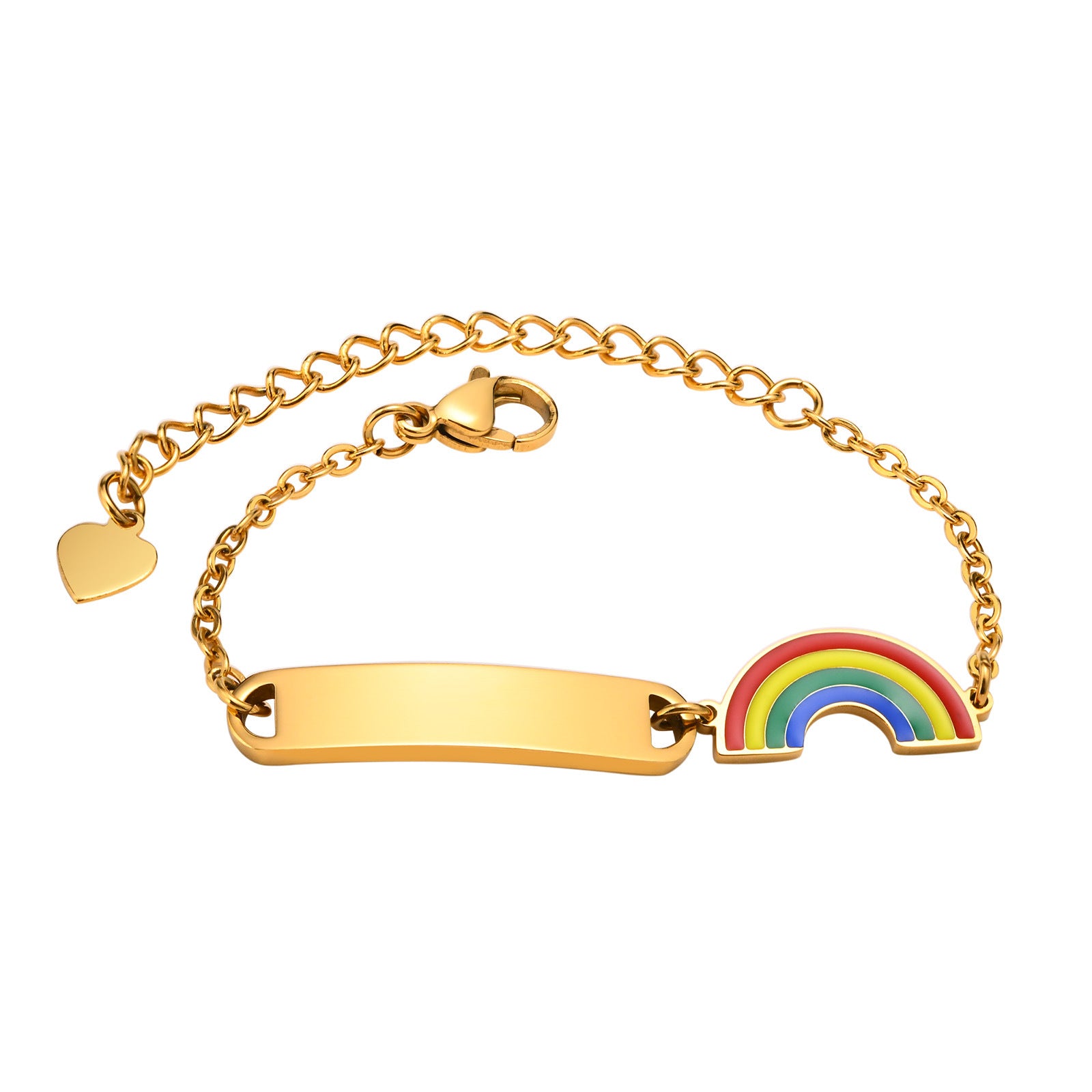 Custom Name Rainbow Bracelet