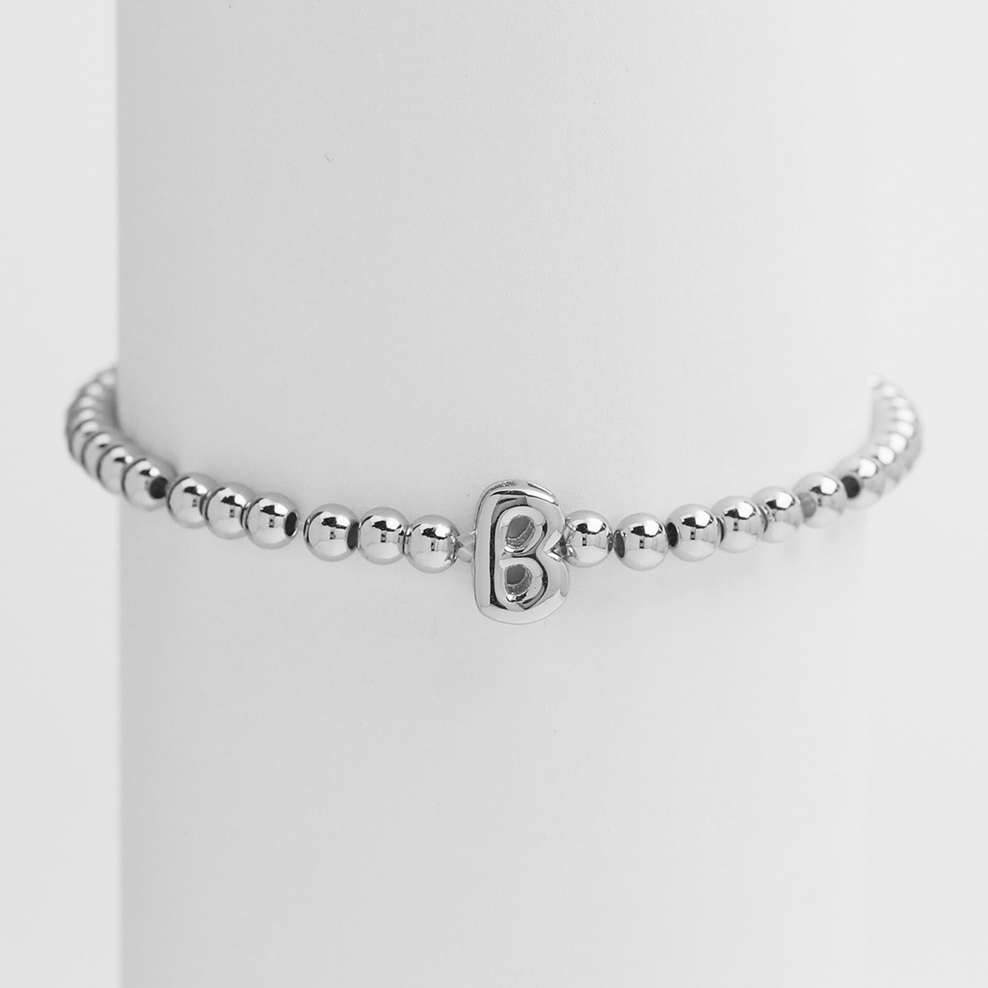Custom 18K Plated Beads Letter Bracelet