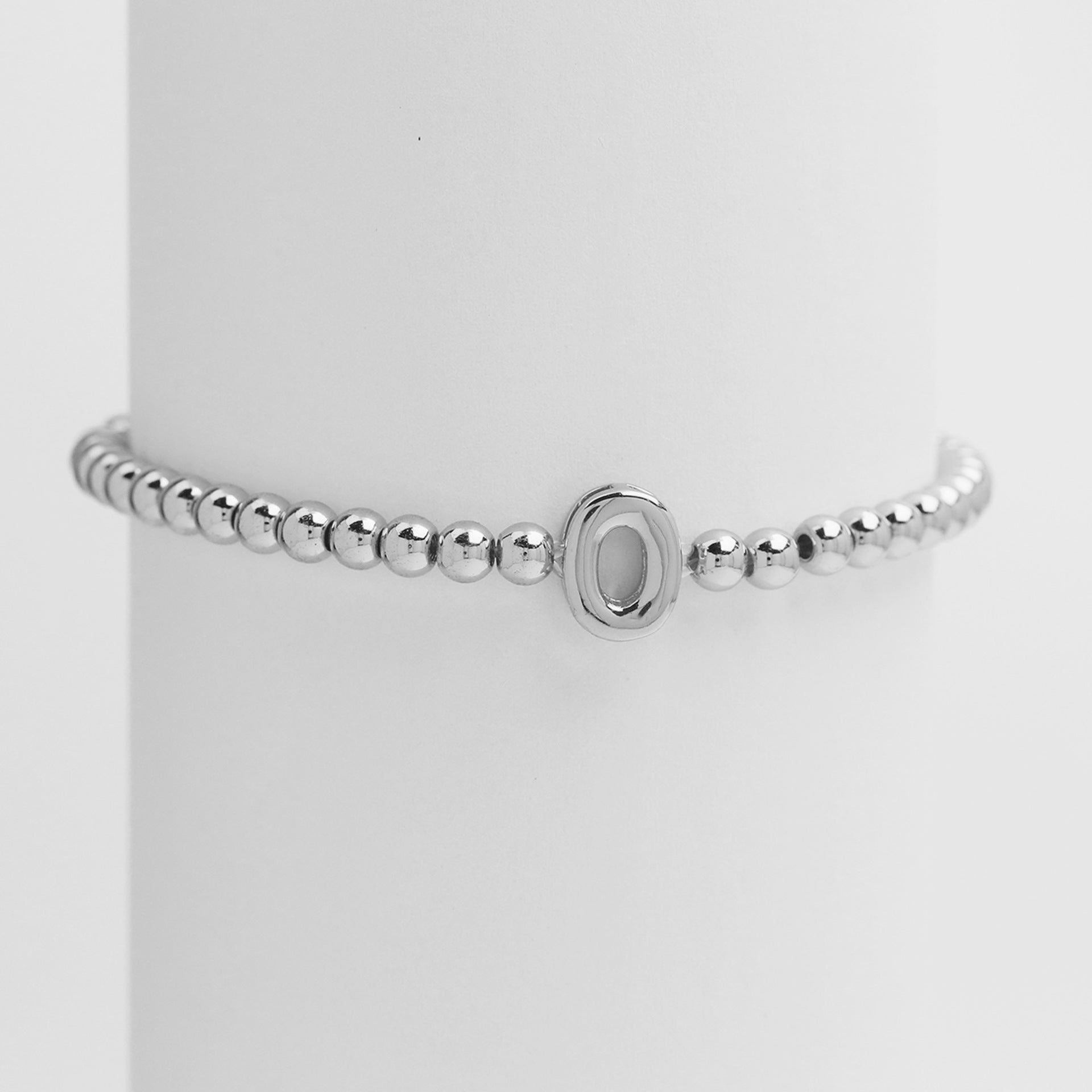 Custom 18K Plated Beads Letter Bracelet