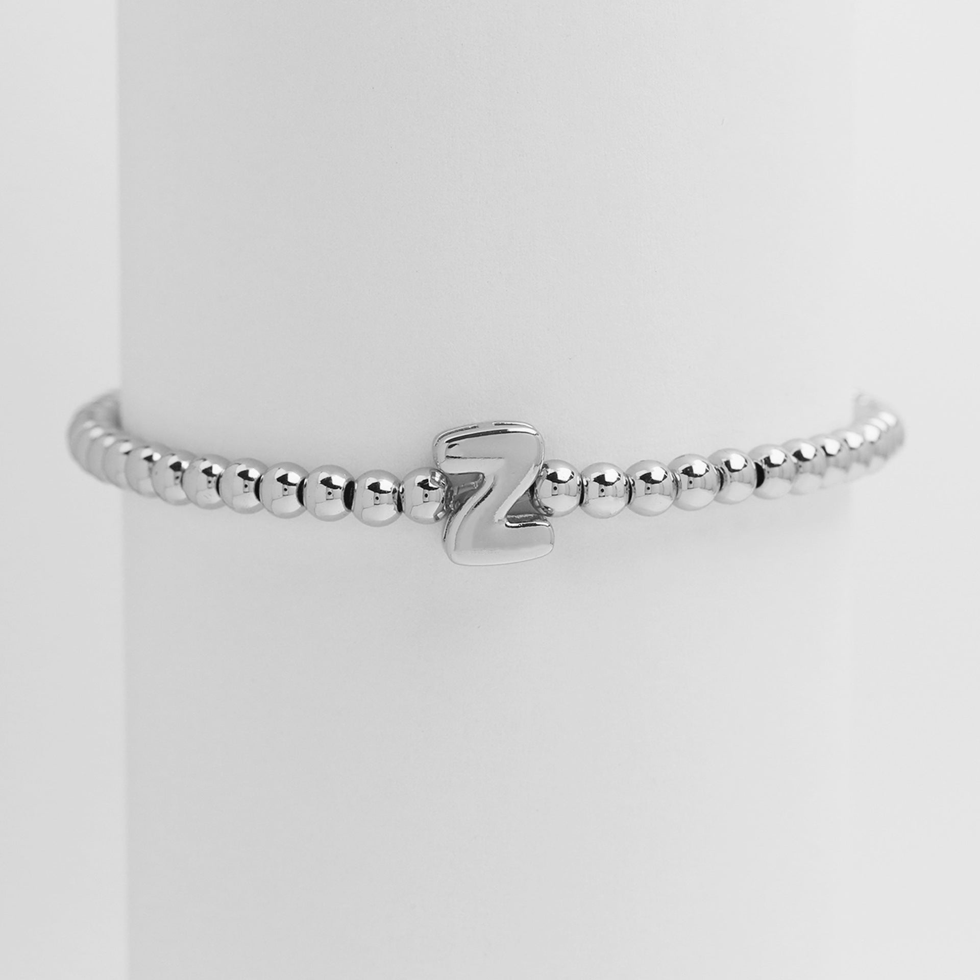 Custom 18K Plated Beads Letter Bracelet