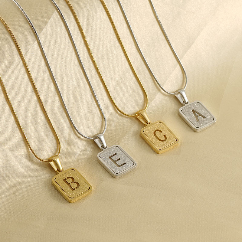 18K Plated Initial Letter Necklace