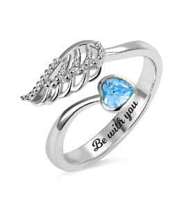 Custom Name / Message Birthstone Ring