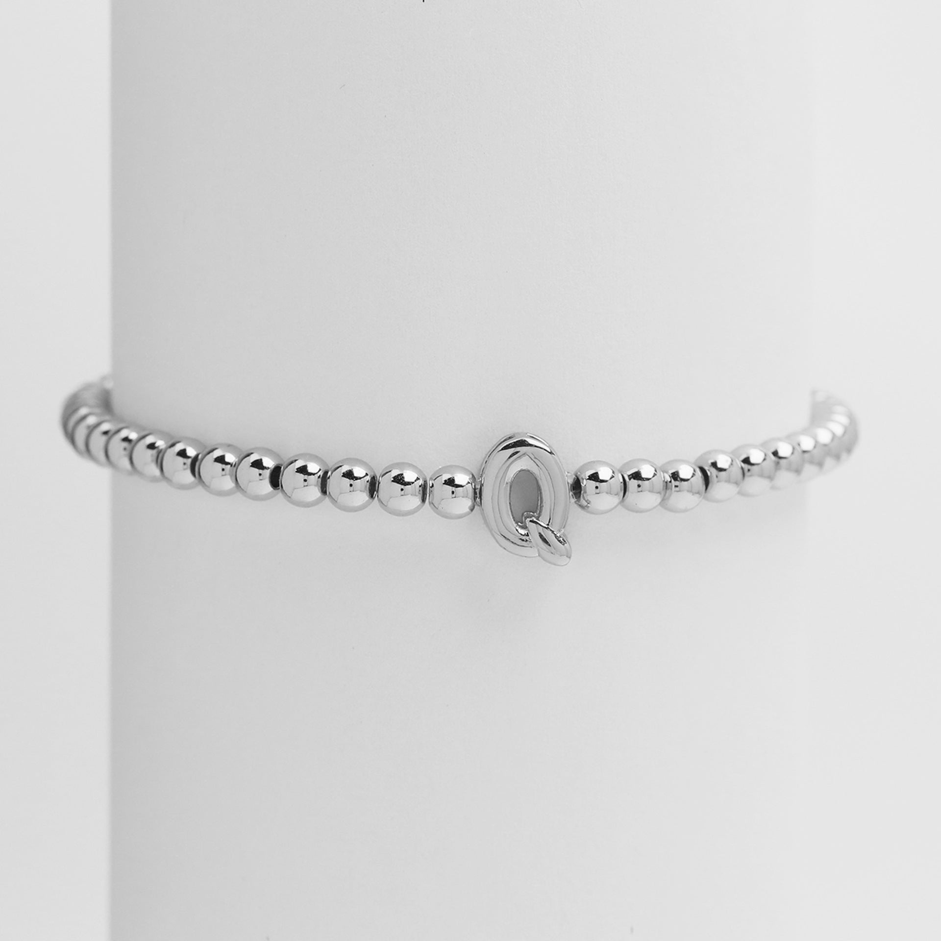Custom 18K Plated Beads Letter Bracelet