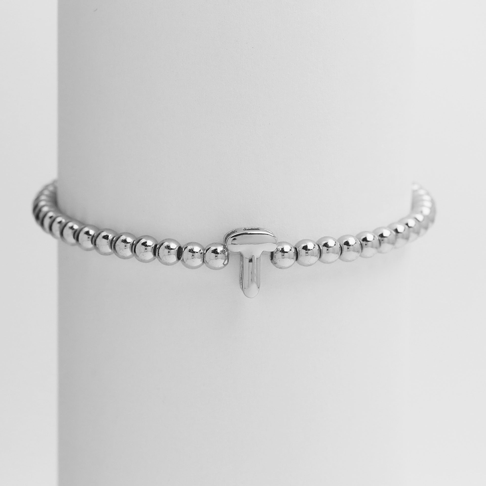 Custom 18K Plated Beads Letter Bracelet