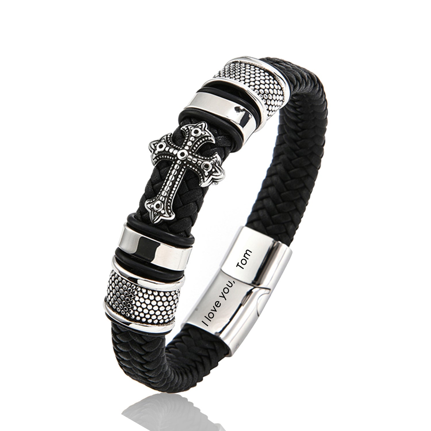 Custom Message Waven Bracelet for Men