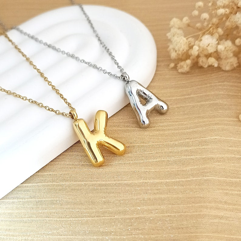 Custom Bubble Letter Necklace