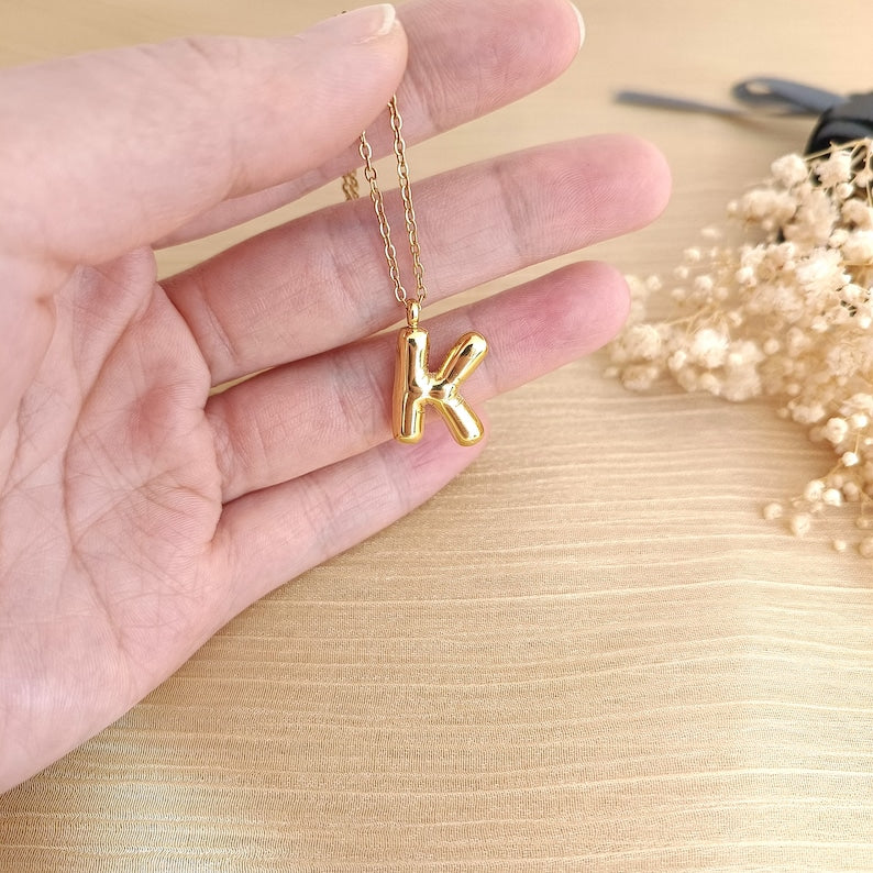 Custom Bubble Letter Necklace