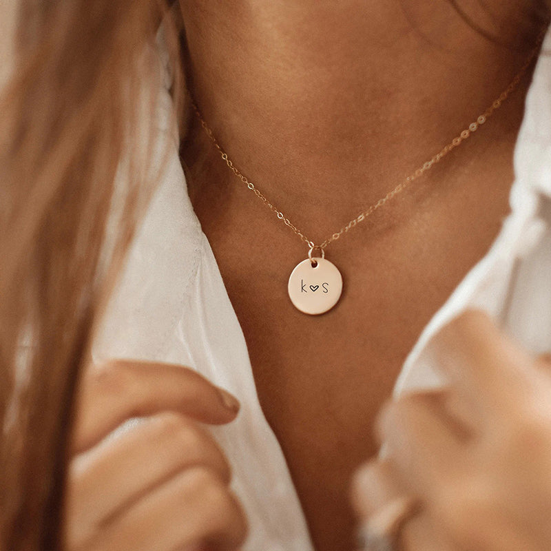 Personalized Disc Necklace Custom Gift for Women