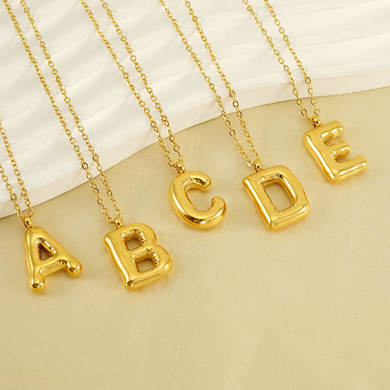 Custom Bubble Letter Necklace