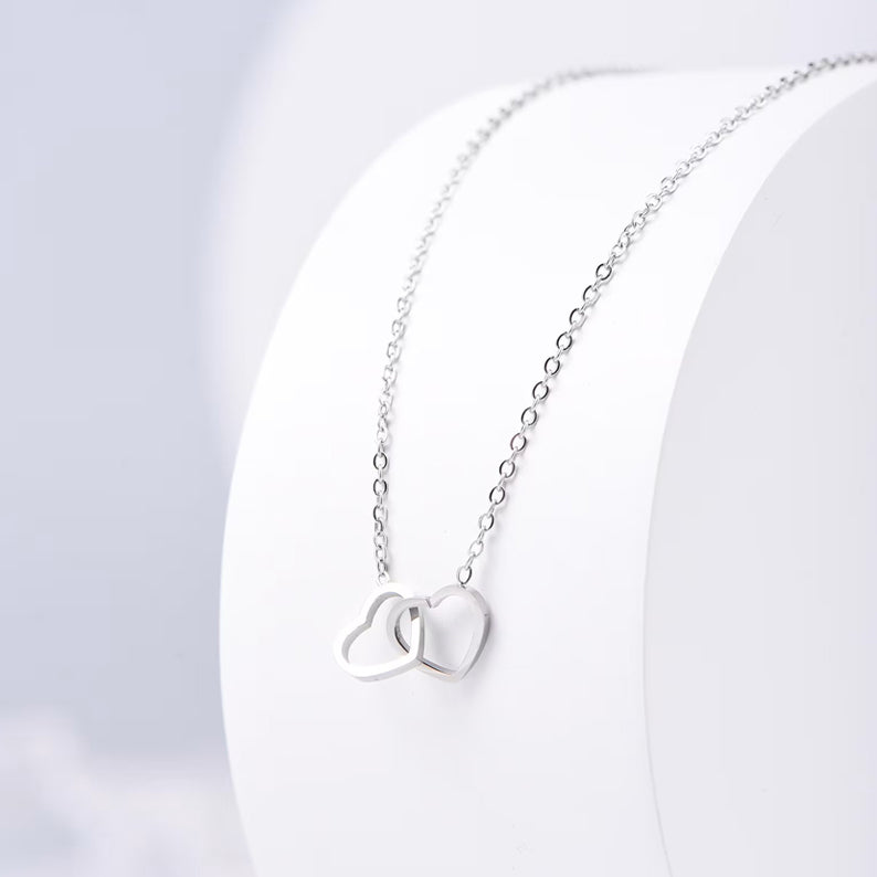 Engraved Name Heart Necklace Lover Necklace for Wife, Mothers, Girlfriend - Wedding Gift