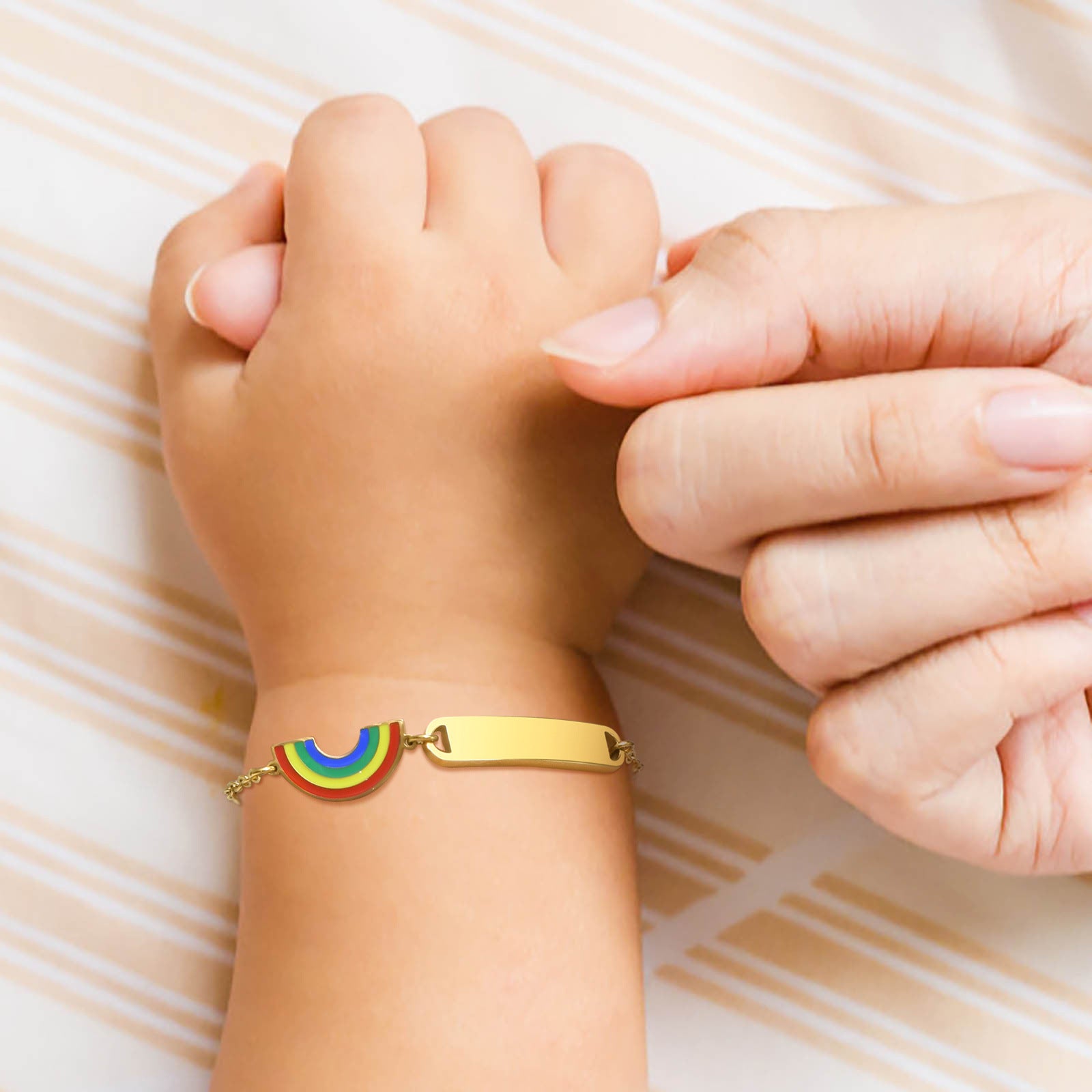 Custom Name Rainbow Bracelet