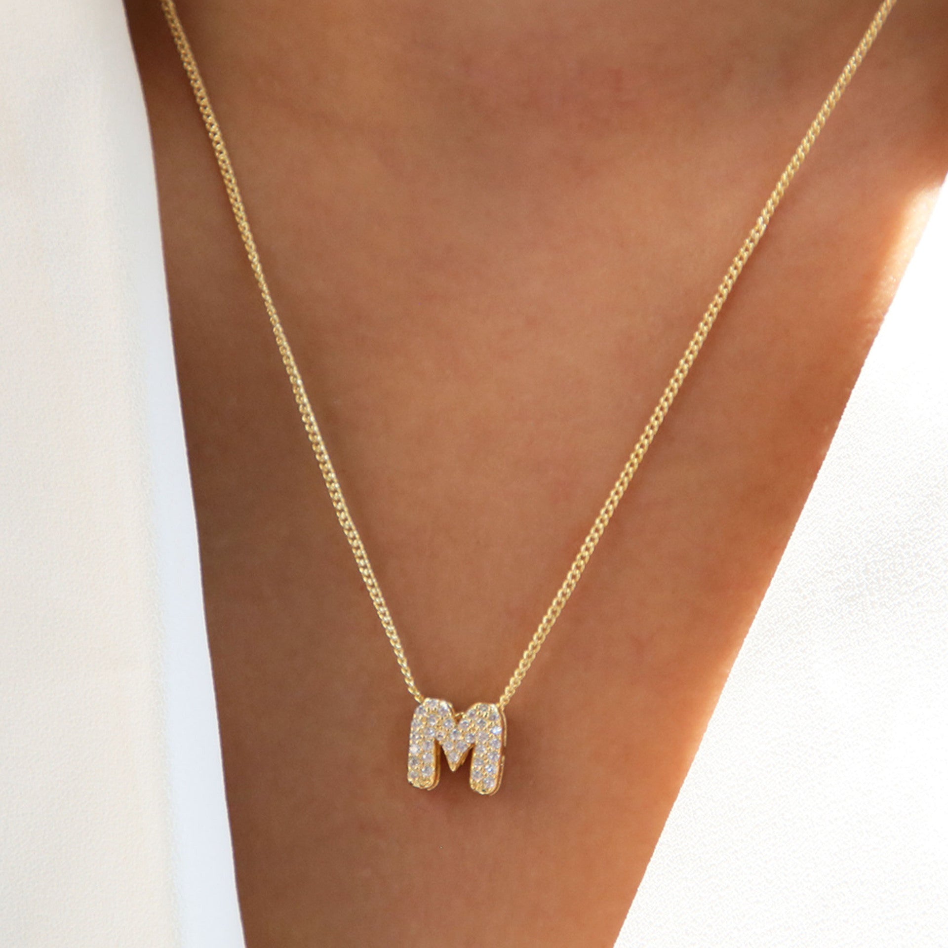 18K Plated Brass Letter Necklace