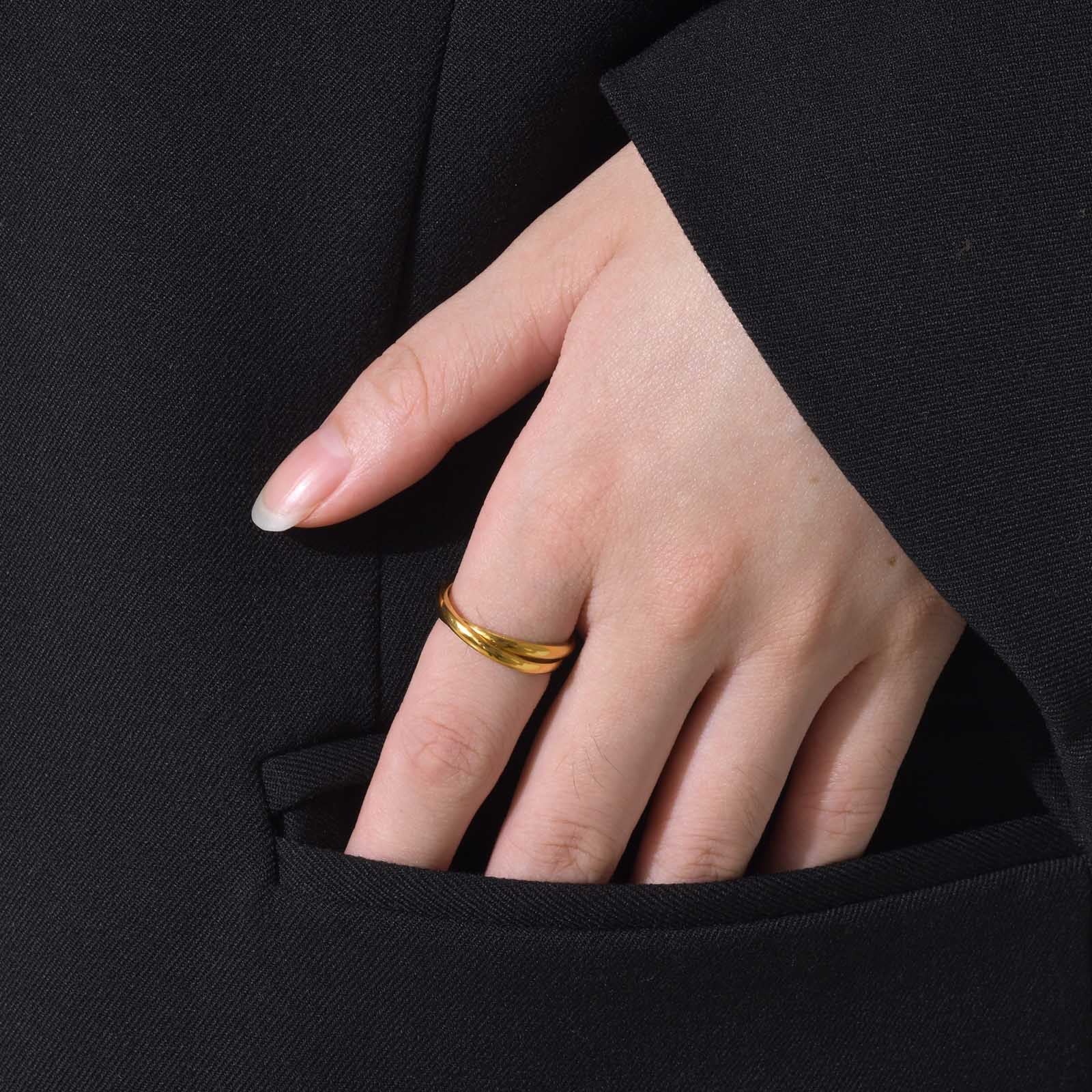 (Non-personalized) Double Circle Ring