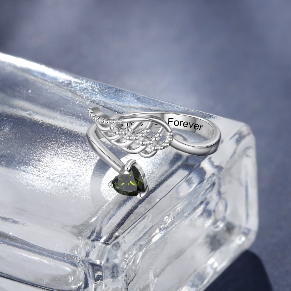 Custom Name / Message Birthstone Ring