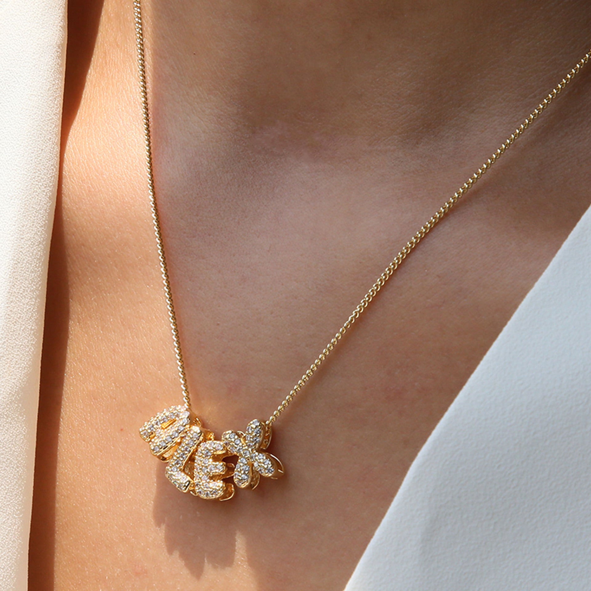 18K Plated Brass Letter Necklace