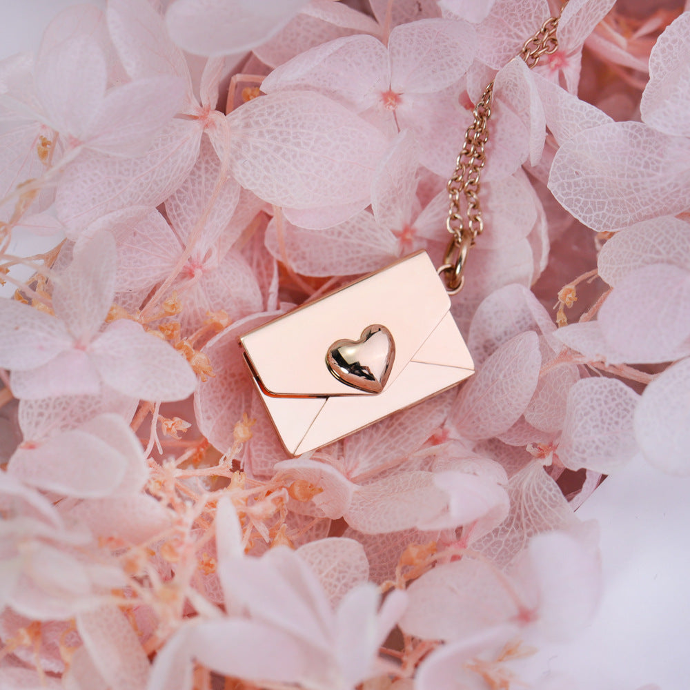 Envelope Necklace with Custom Engraving, Love Letter Secret Message Necklace, Gift for Girlfriend/Friend/Sister/Daughter/Wife/Mom/Women