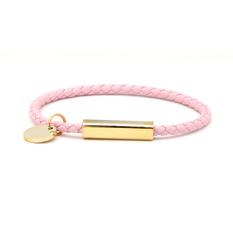 Custom Message Woven Couples Bracelet