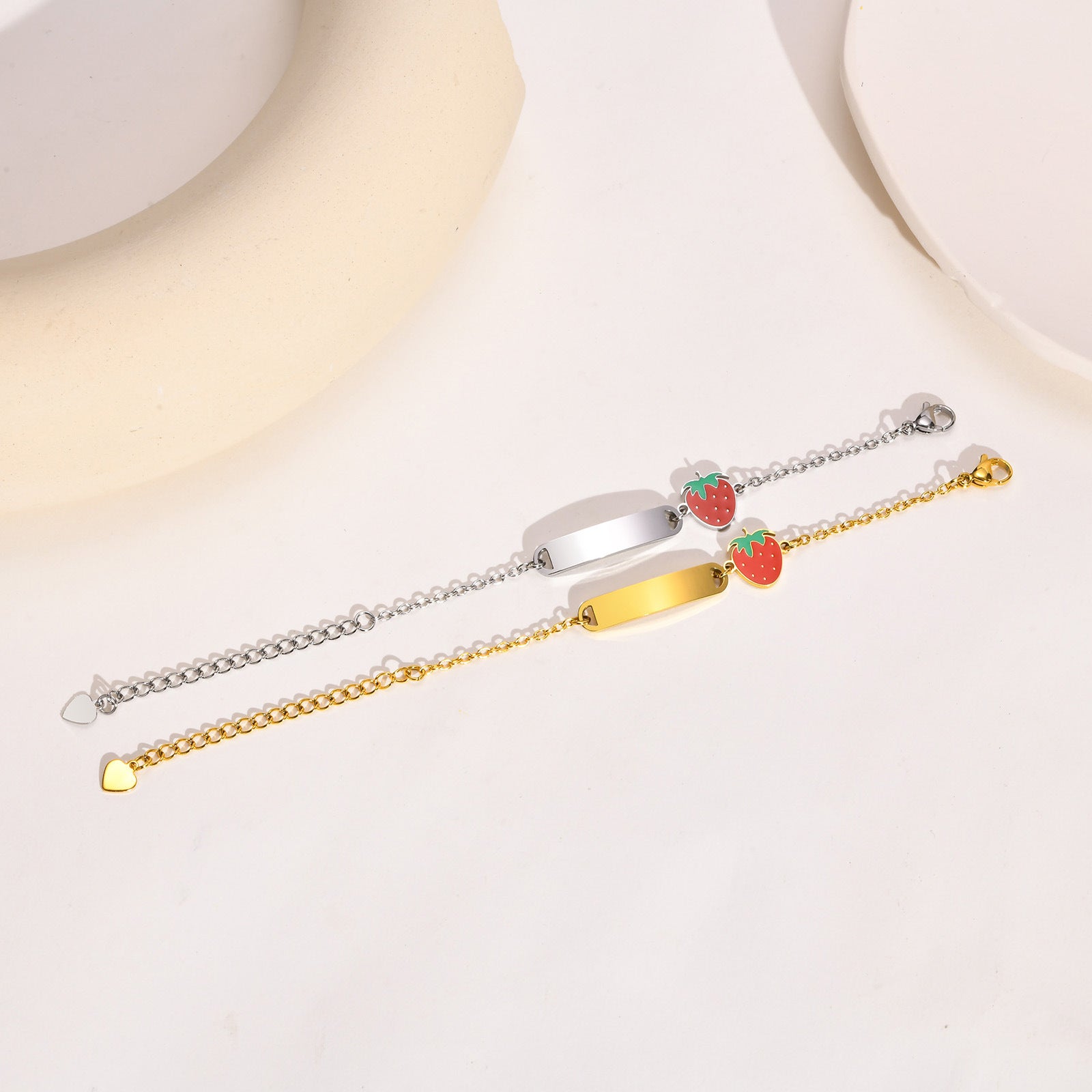 Custom Name Strawberry Girls Bracelet