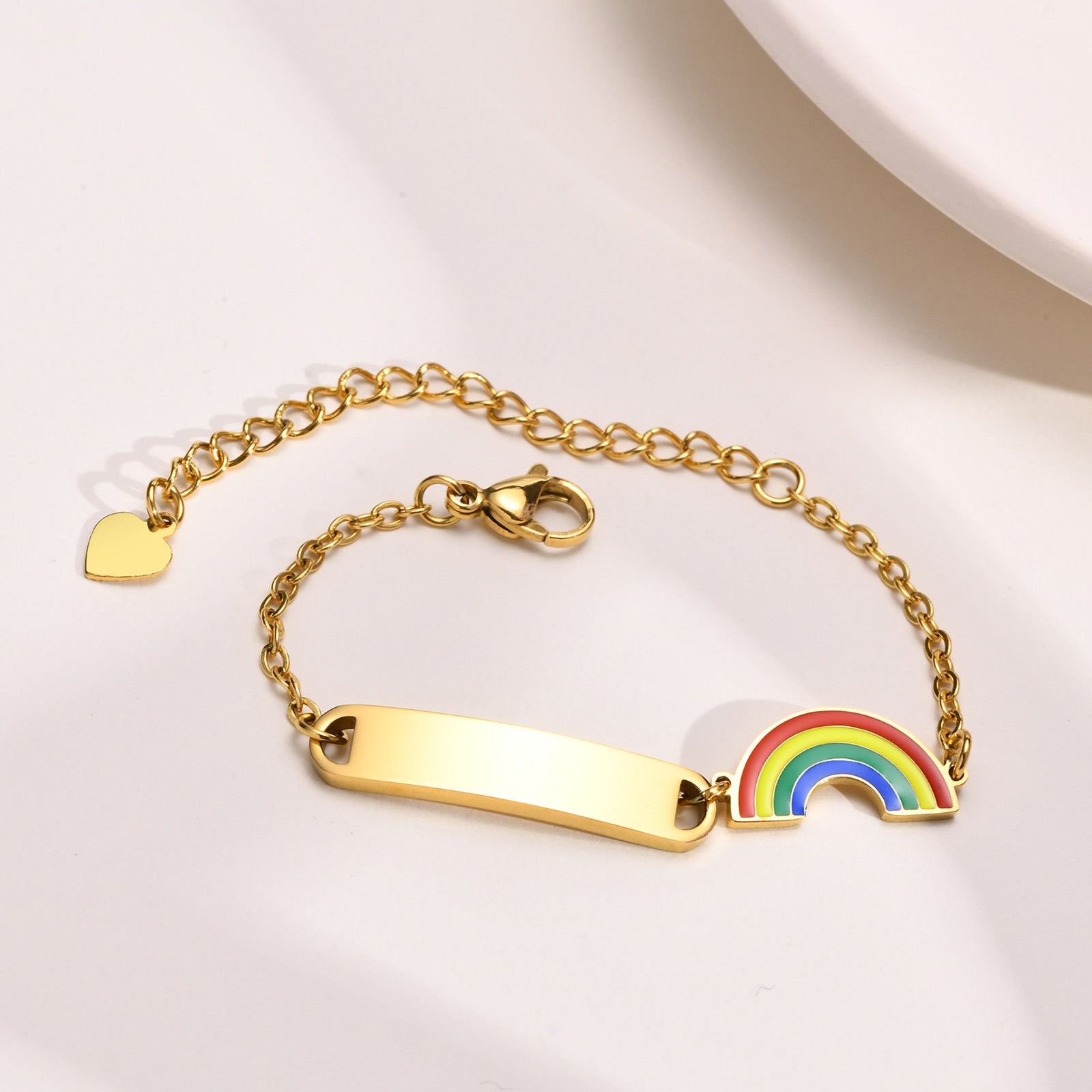 Custom Name Rainbow Bracelet