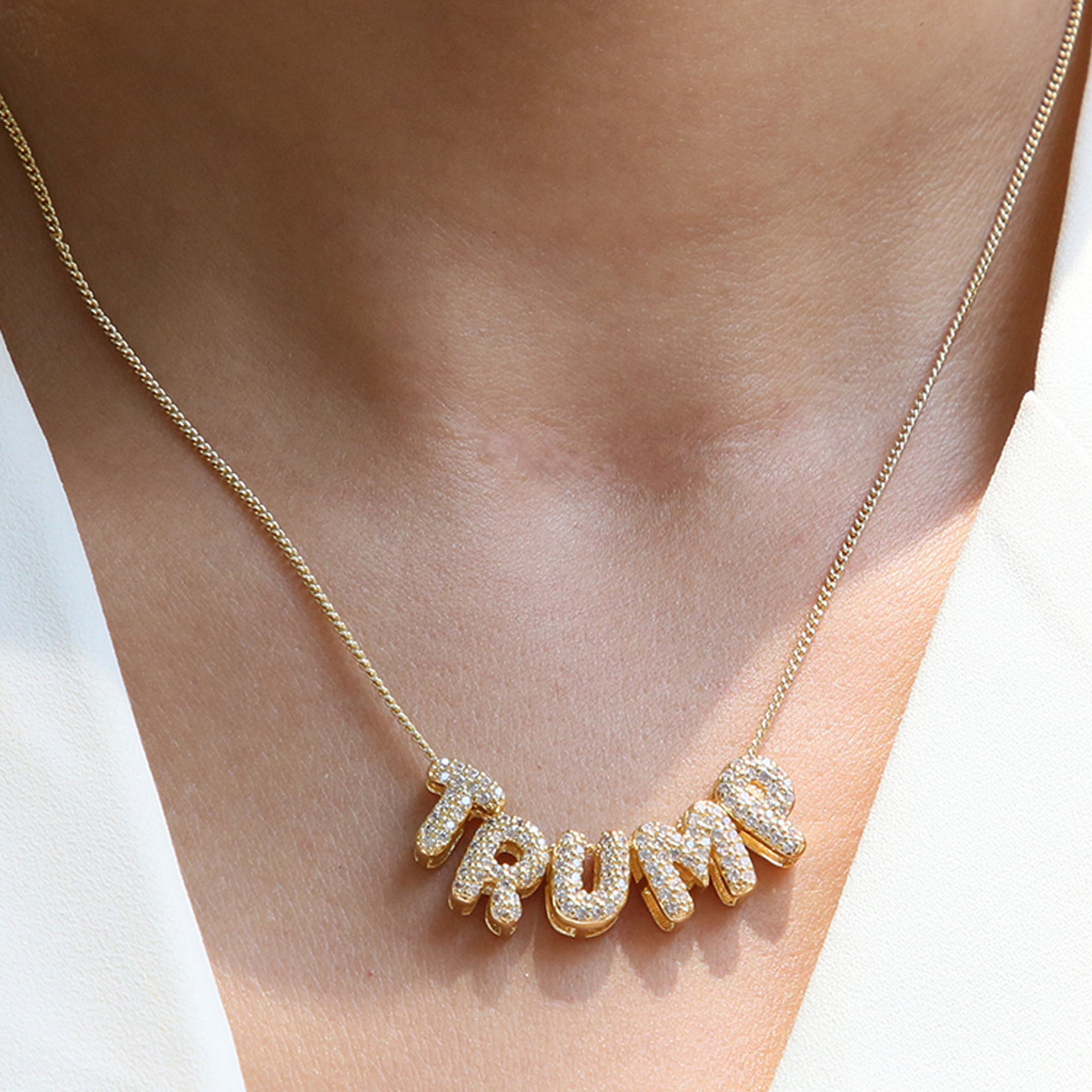 18K Plated Brass Letter Necklace