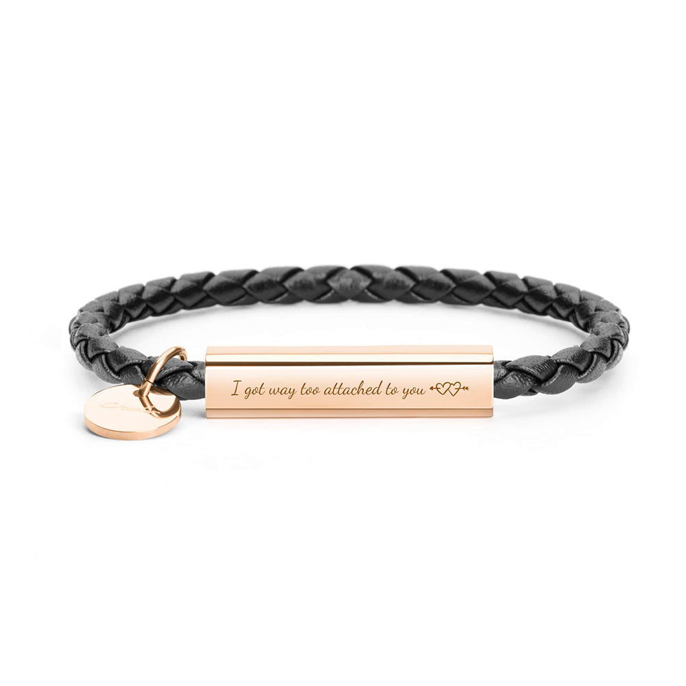 Custom Message Woven Couples Bracelet
