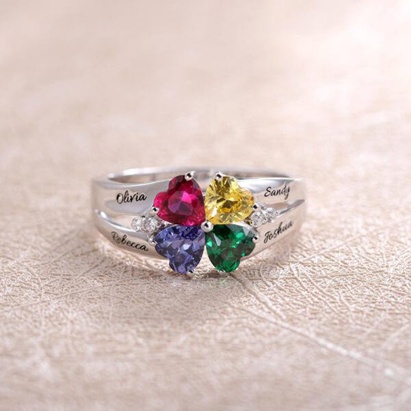 Personalized Name Crystal Rings