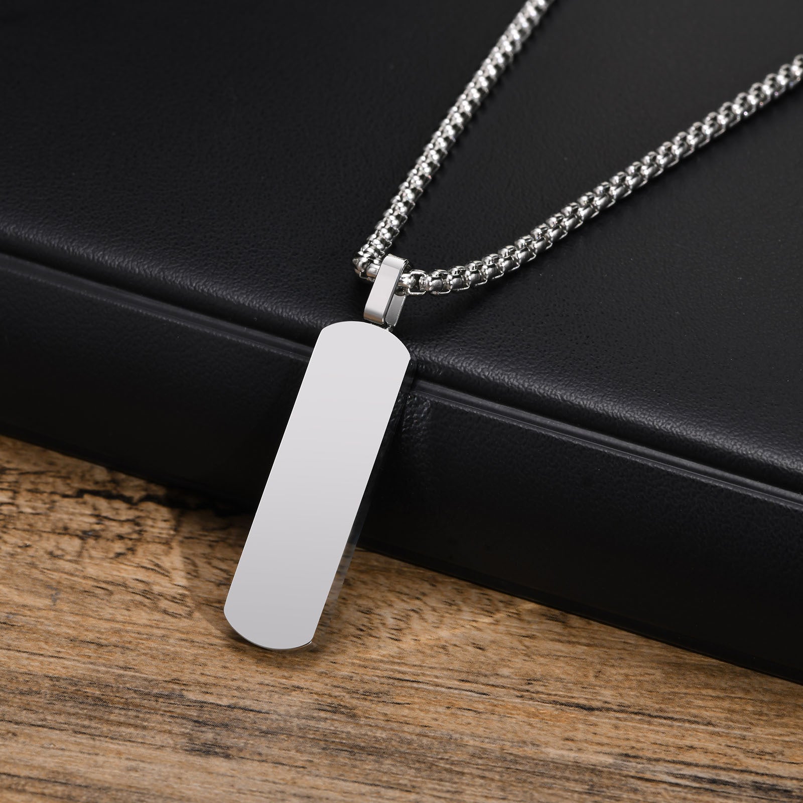 Personalized Name Custom Message Necklace for Men