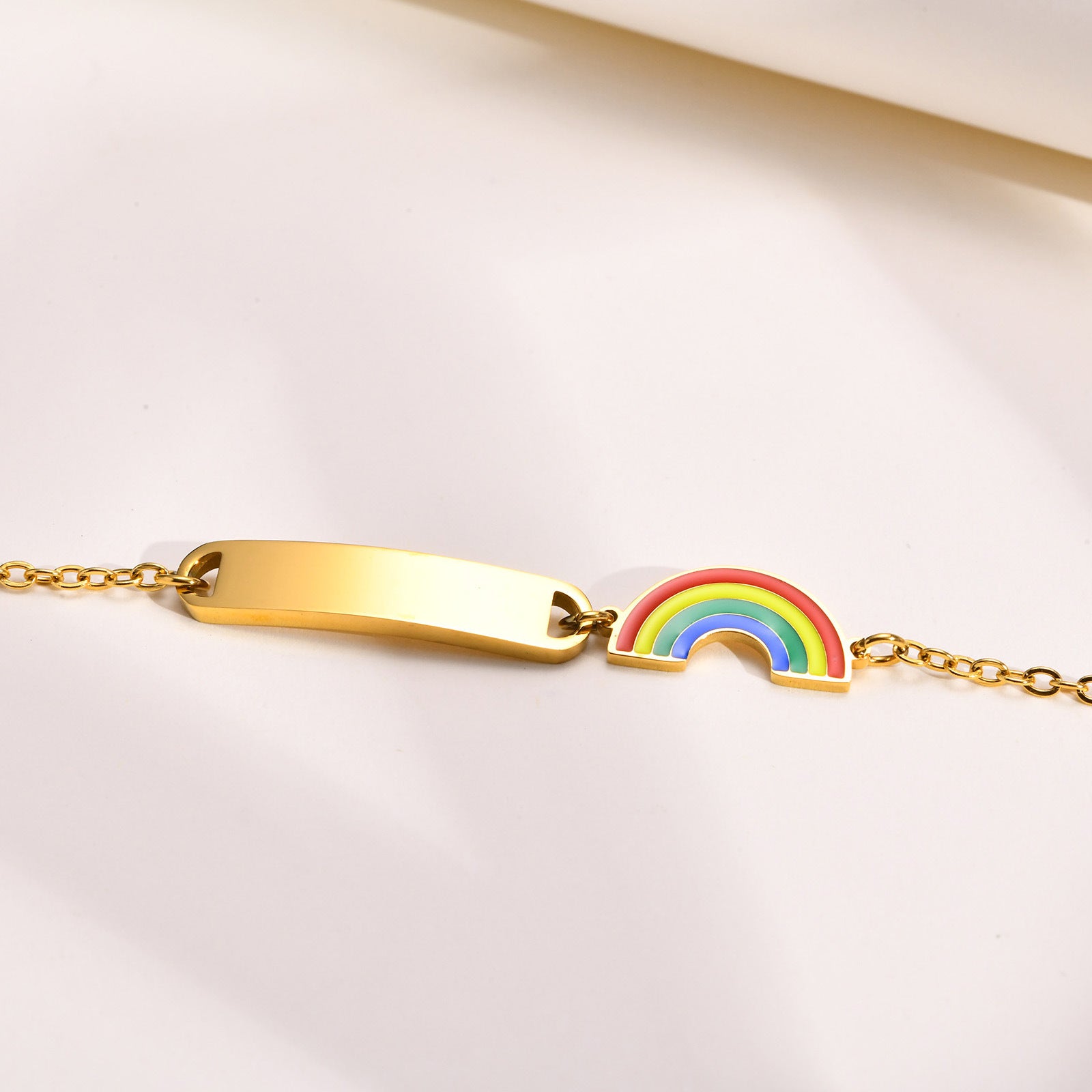 Custom Name Rainbow Bracelet